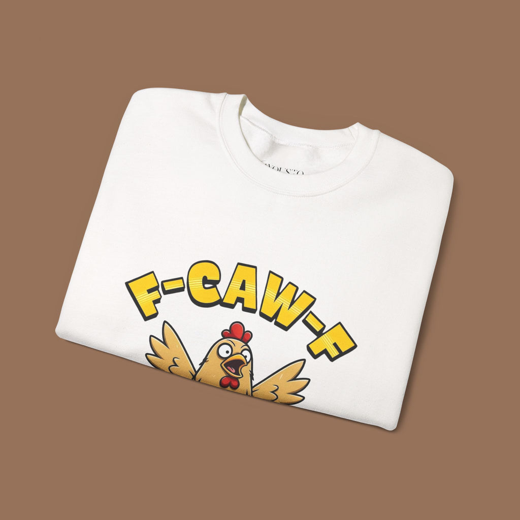 F-Caw-F Funny Chicken Sweatshirt, Unisex Crewneck, Gift for Chicken Lovers, Casual Wear, Cozy Outfit
