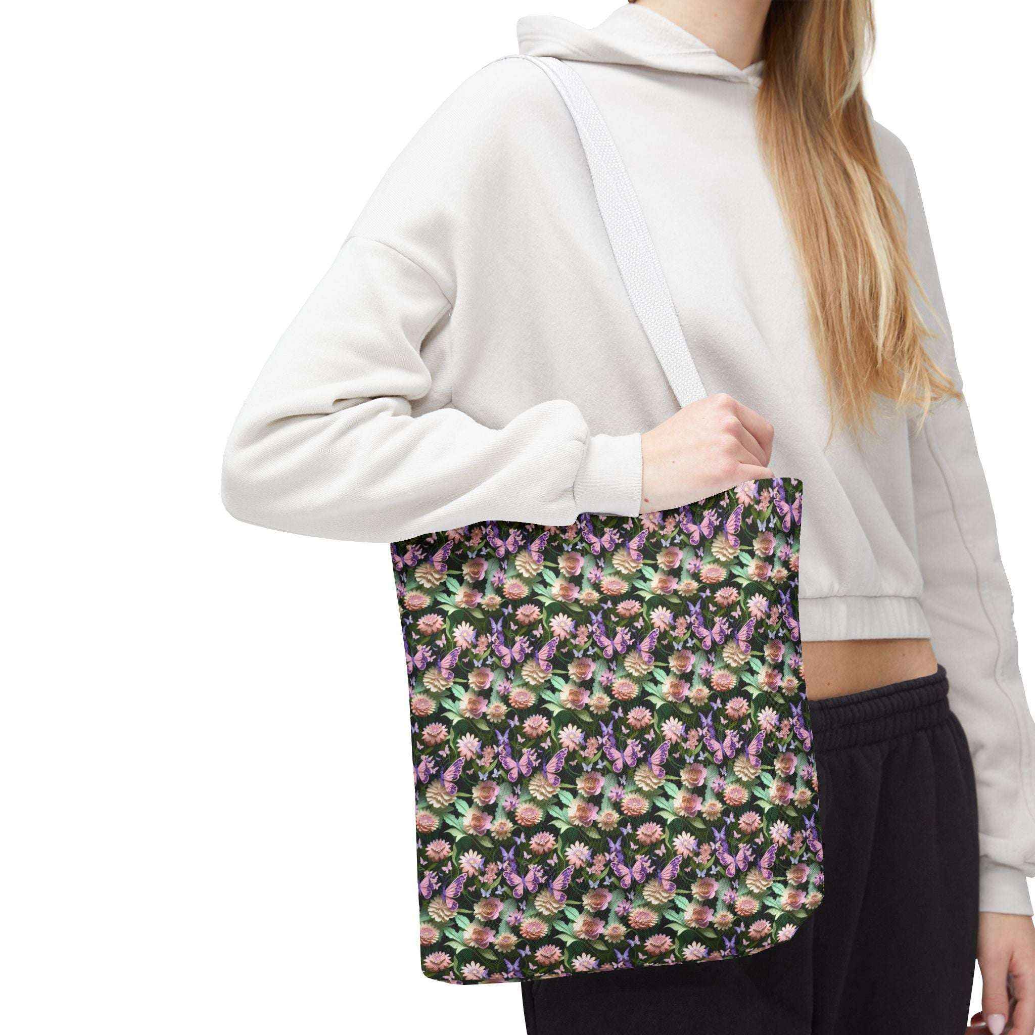 Floral Pattern Tote Bag - Stylish Eco-Friendly Accessory for Everyday Use