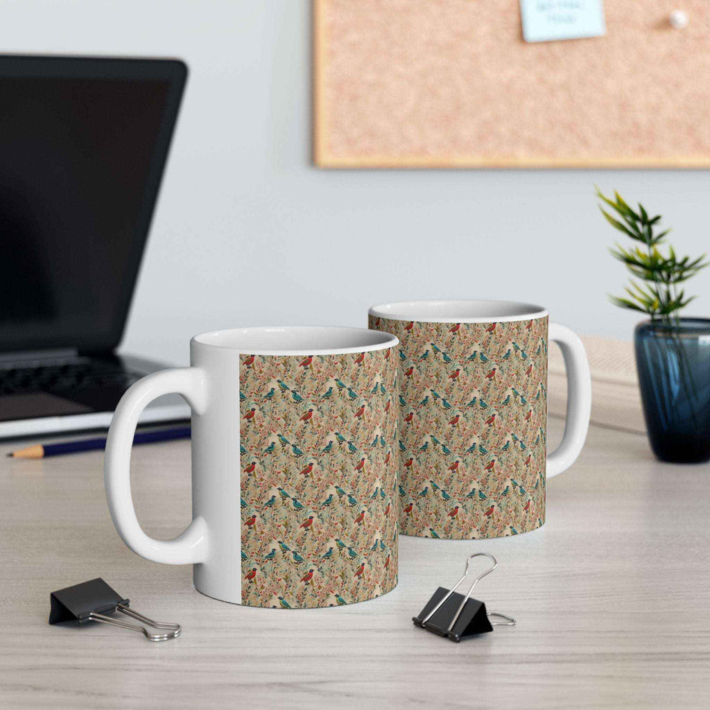 Birds and Blooms Ceramic Mug