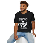 Inspirational Healthcare T-Shirt, Thank You for Choosing to Heal Shirt – Nurse Appreciation Gift – Doctor Gratitude T-shirt – It Starts With You – Minimalist Medical Design Product vendor