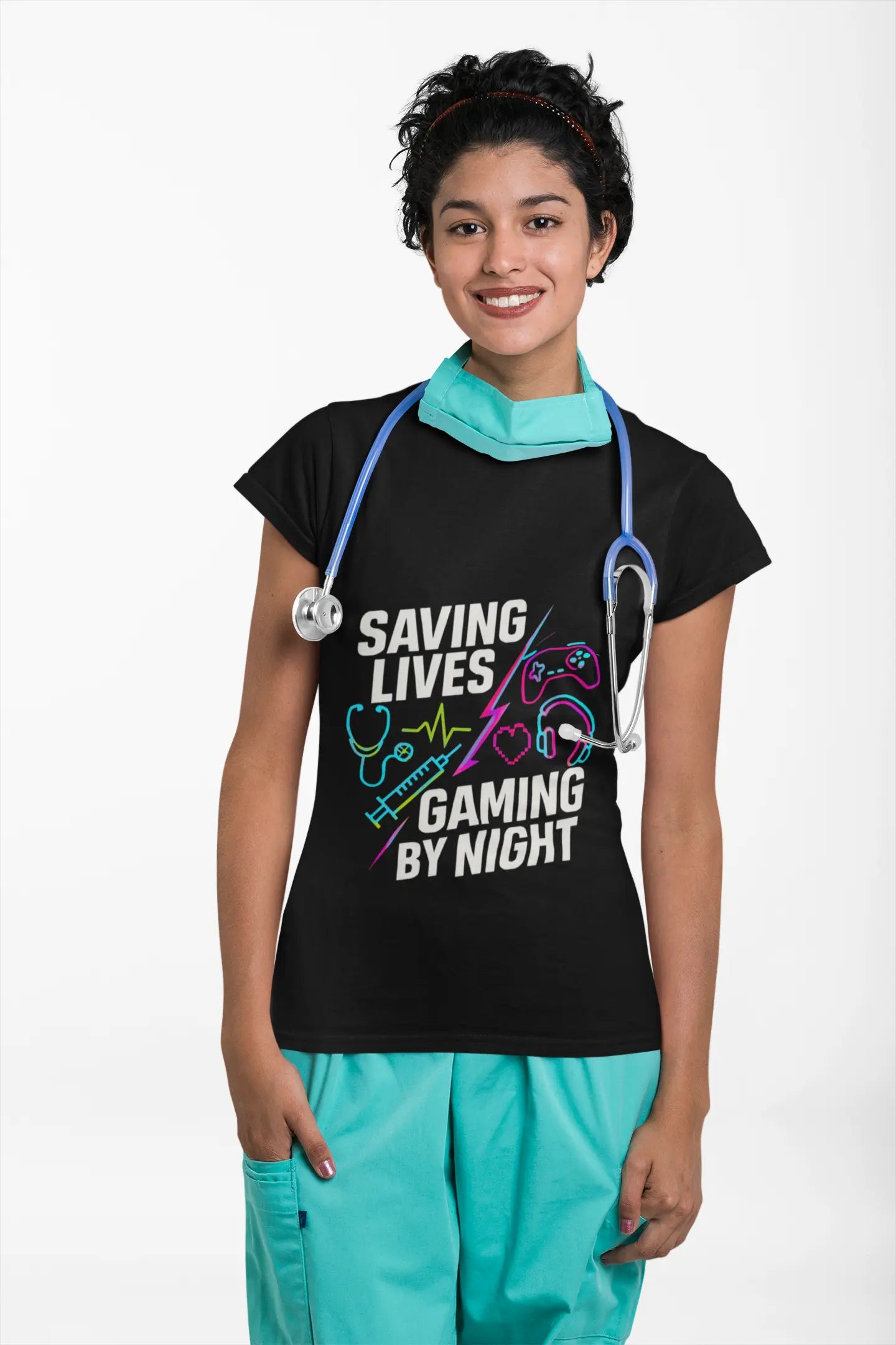 Gaming by Night Unisex T-Shirt | Perfect for Gamers, Medical Professionals, Casual Wear, Gift, Birthday Product vendor
