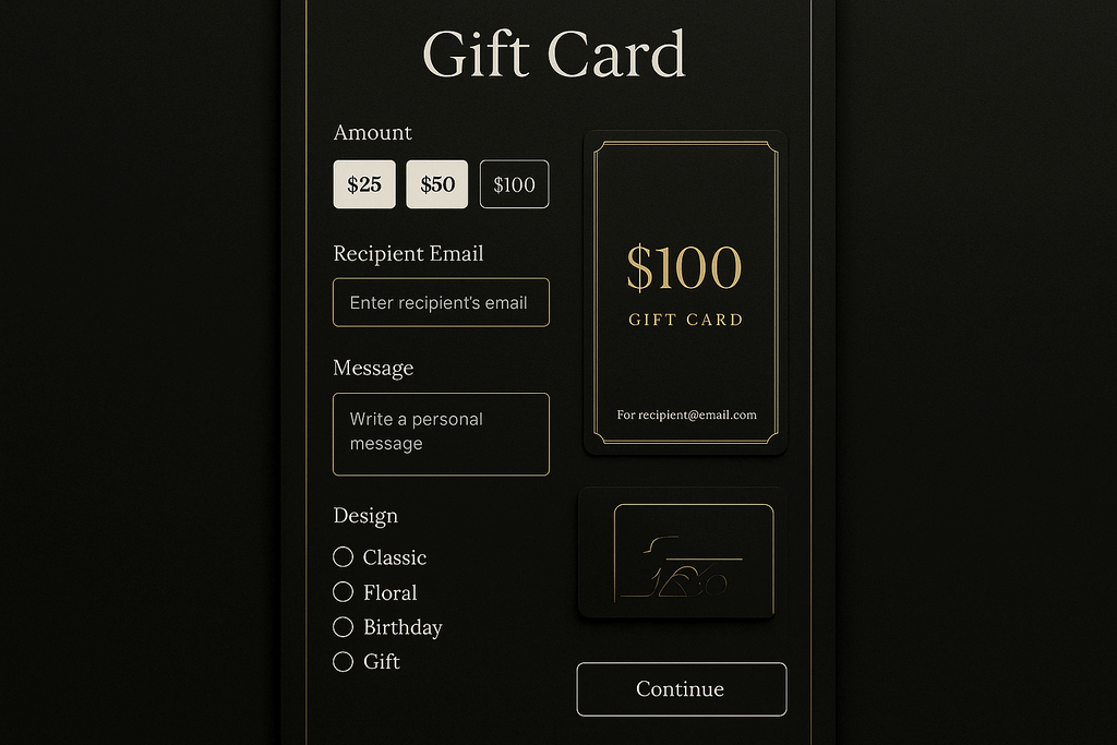 Customization interface portrait format