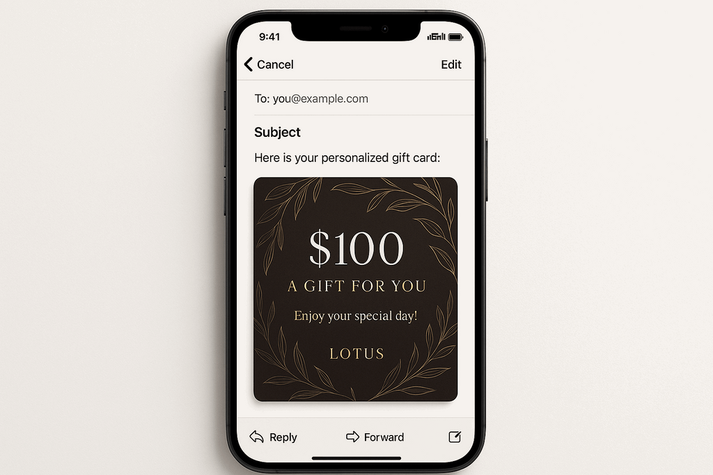 Email delivery portrait format